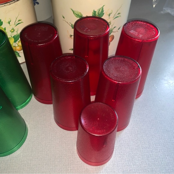 9 Vintage TEXAN Tumblers + 1 Small Similar Green & Red as Pictured Excellent LOT - Picture 4 of 14